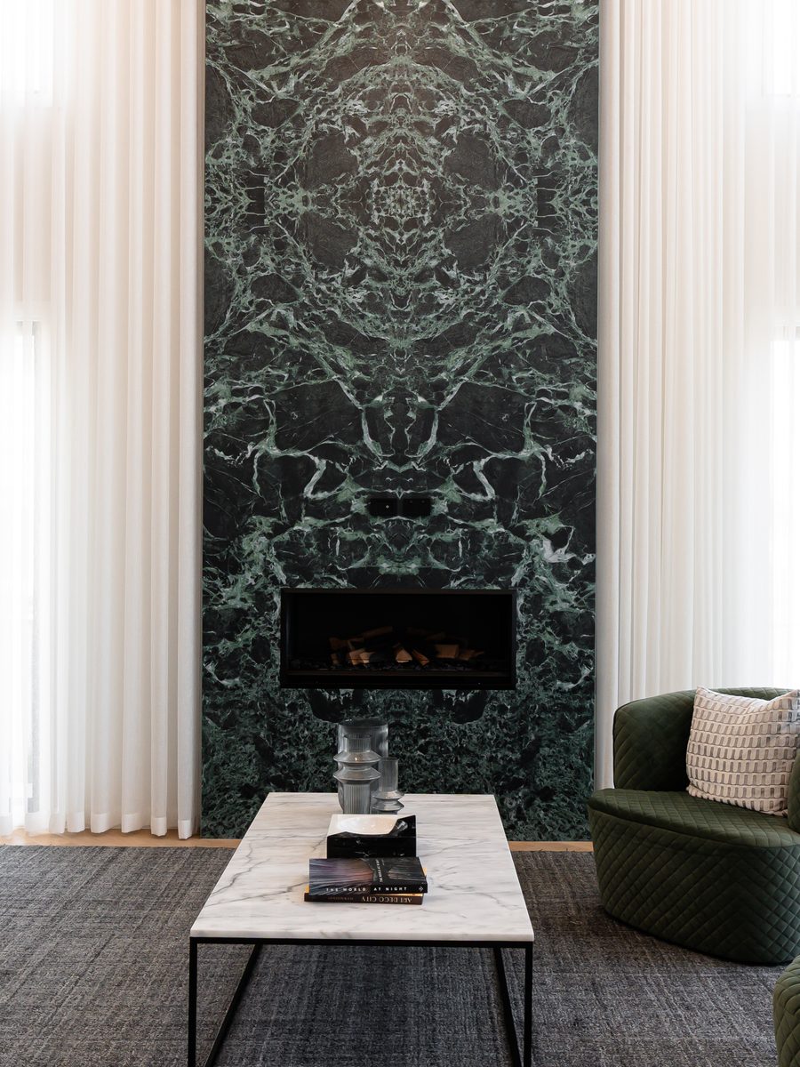 I Naturali · Verde Alpi Book Match, Bush-Hammered